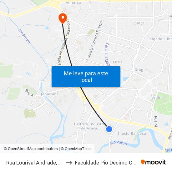 Rua Lourival Andrade, 315-353 to Faculdade Pio Décimo Campus III map