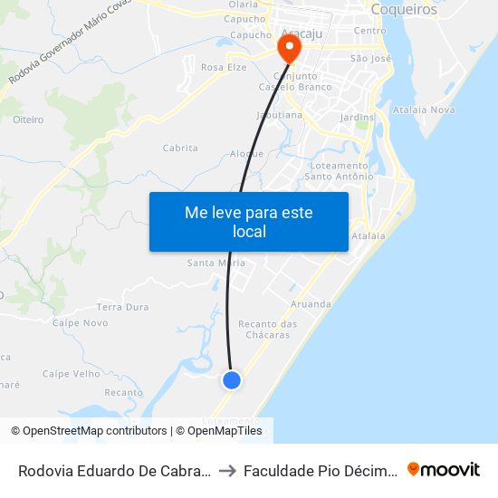 Rodovia Eduardo De Cabral Menezes, 313 to Faculdade Pio Décimo Campus III map