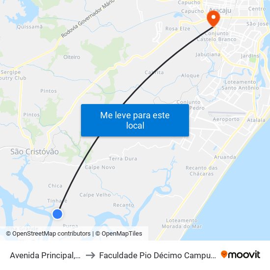 Avenida Principal, 21 to Faculdade Pio Décimo Campus III map