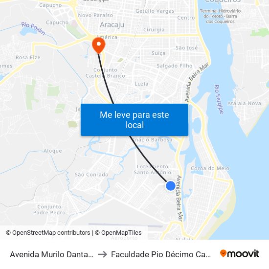 Avenida Murilo Dantas 943 to Faculdade Pio Décimo Campus III map