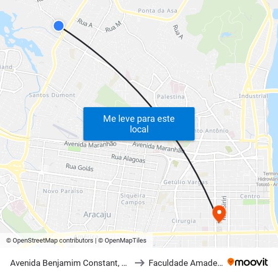 Avenida Benjamim Constant, 300 to Faculdade Amadeus map