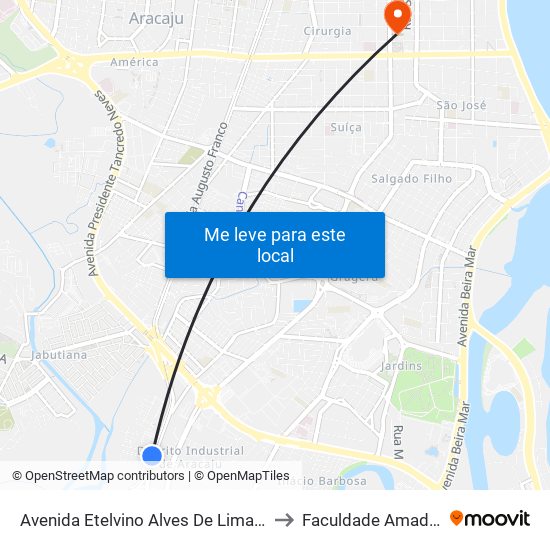 Avenida Etelvino Alves De Lima, 402 to Faculdade Amadeus map