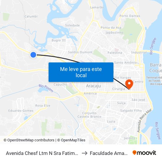 Avenida Chesf Ltm N Sra Fatima, 311 to Faculdade Amadeus map
