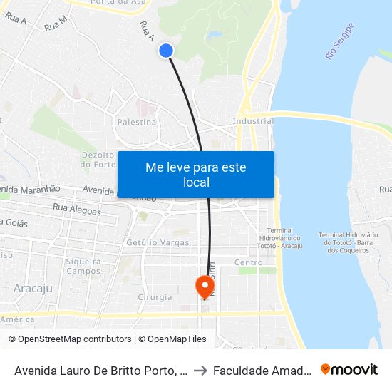 Avenida Lauro De Britto Porto, 870 to Faculdade Amadeus map