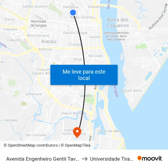 Avenida Engenheiro Gentil Tavares, 281 to Universidade Tiradentes map