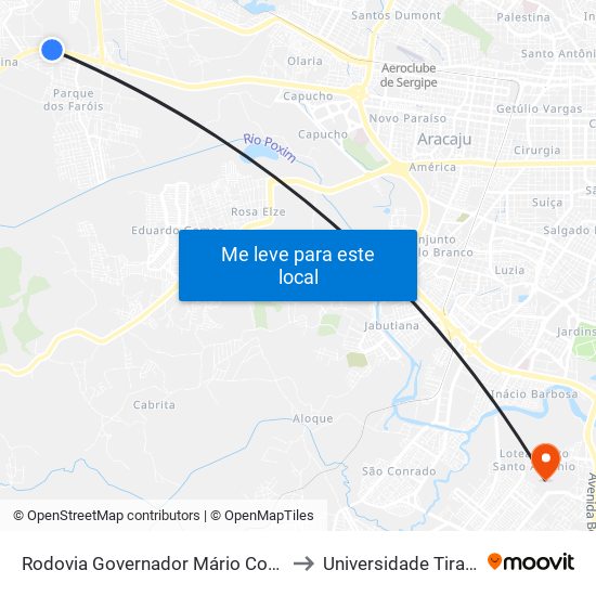 Rodovia Governador Mário Covas, 71183 to Universidade Tiradentes map