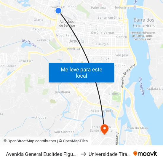 Avenida General Euclídes Figueiredo, 566 to Universidade Tiradentes map