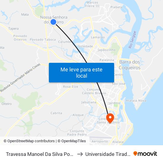 Travessa Manoel Da Silva Pontes, 60 to Universidade Tiradentes map