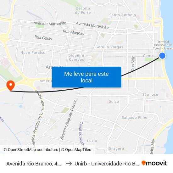 Avenida Rio Branco, 40 | Canaleta Rio Branco to Unirb - Universidade Rio Branco / Faculdade Serigy map