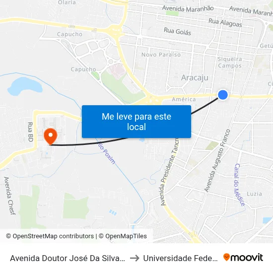 Avenida Doutor José Da Silva Ribeiro Filho, 342 A to Universidade Federal De Sergipe map