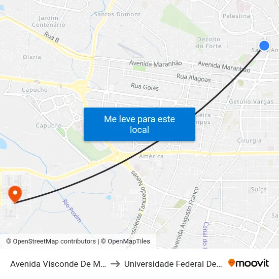 Avenida Visconde De Maracaju to Universidade Federal De Sergipe map