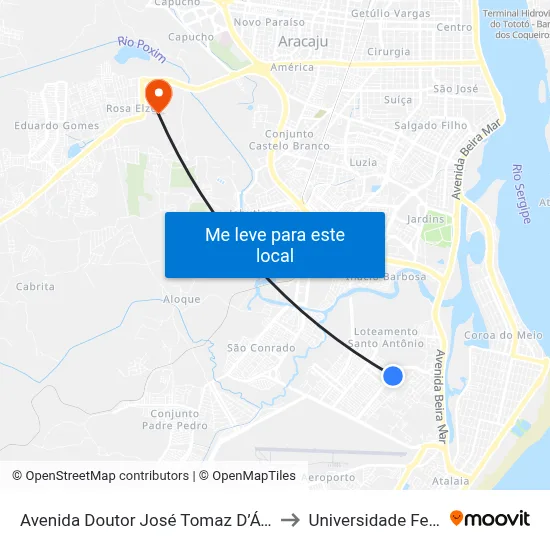 Avenida Doutor José Tomaz D’Ávila Nabuco, 950 | G. Barbosa to Universidade Federal De Sergipe map