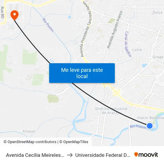 Avenida Cecília Meireles, 347-477 to Universidade Federal De Sergipe map