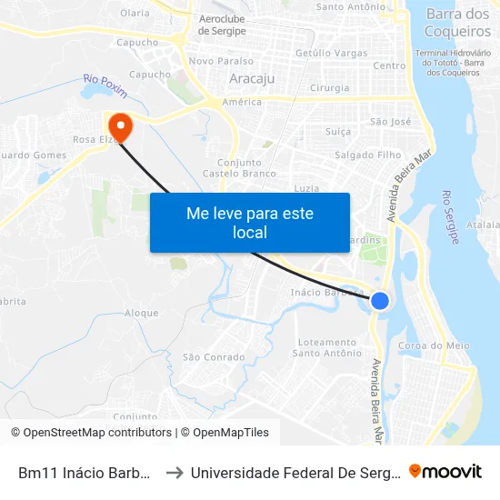 Bm11 Inácio Barbosa to Universidade Federal De Sergipe map