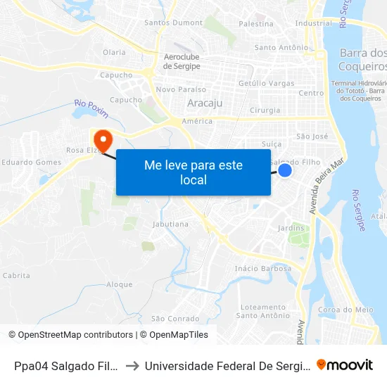 Ppa04 Salgado Filho to Universidade Federal De Sergipe map