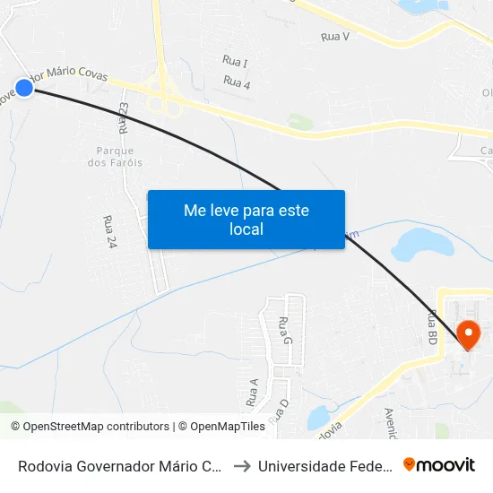 Rodovia Governador Mário Covas, Km 93,3 Norte to Universidade Federal De Sergipe map
