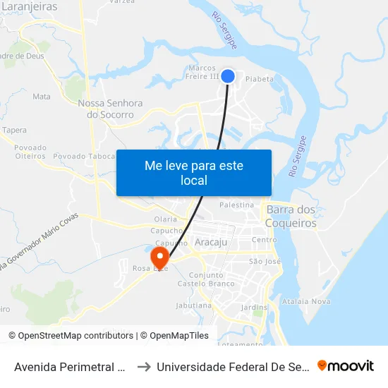 Avenida Perimetral H, 91 to Universidade Federal De Sergipe map