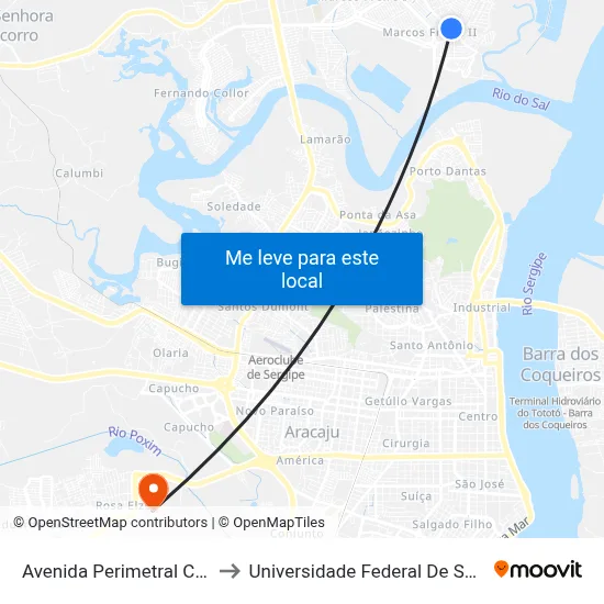 Avenida Perimetral C, 660 to Universidade Federal De Sergipe map