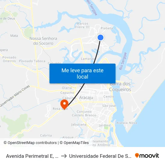 Avenida Perimetral E, 1690 to Universidade Federal De Sergipe map