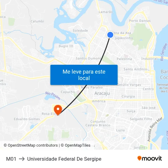 M01 to Universidade Federal De Sergipe map