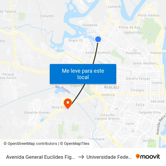 Avenida General Euclídes Figueiredo, 1800-1850 to Universidade Federal De Sergipe map