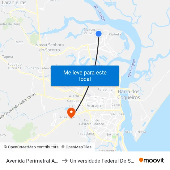 Avenida Perimetral A, 387 to Universidade Federal De Sergipe map