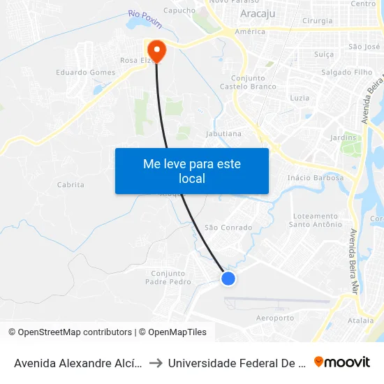 Avenida Alexandre Alcíno 331 to Universidade Federal De Sergipe map