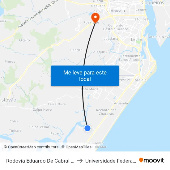 Rodovia Eduardo De Cabral Menezes, 1194 to Universidade Federal De Sergipe map