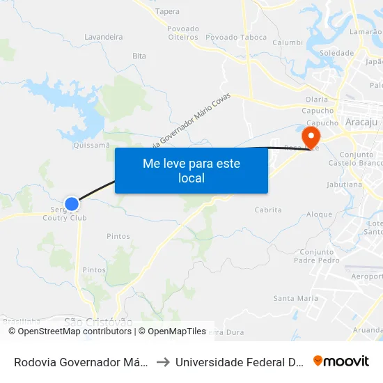 Rodovia Governador Mário Covas to Universidade Federal De Sergipe map