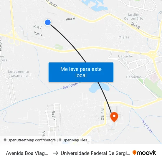 Avenida Boa Viagem to Universidade Federal De Sergipe map