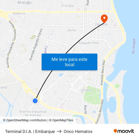 Terminal D.I.A. | Embarque to Onco Hematos map