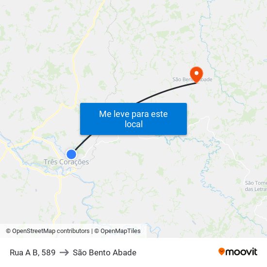 Rua A B, 589 to São Bento Abade map