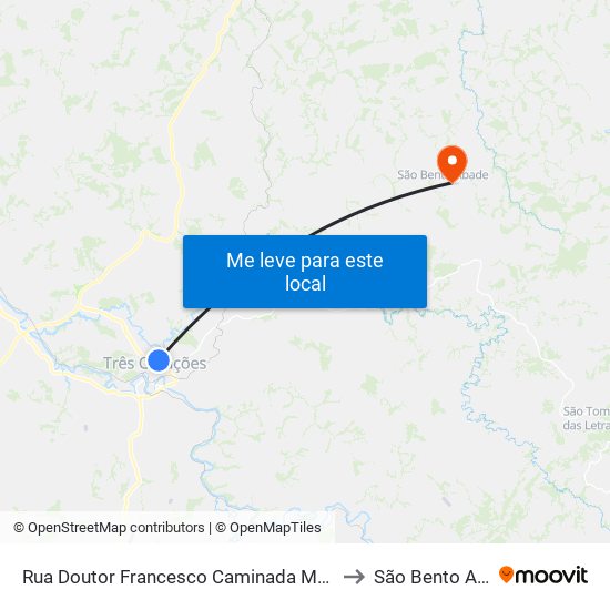 Rua Doutor Francesco Caminada Margotti, 440 to São Bento Abade map