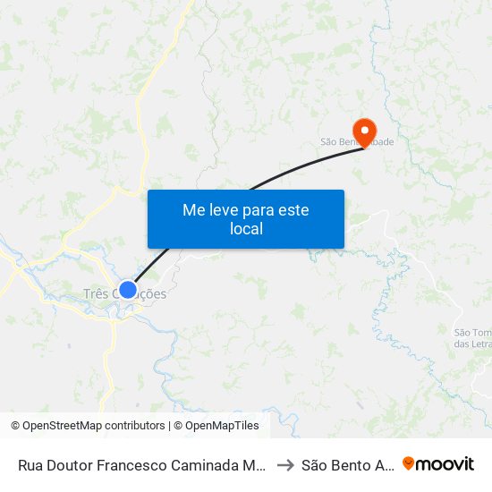 Rua Doutor Francesco Caminada Margotti, 547 to São Bento Abade map