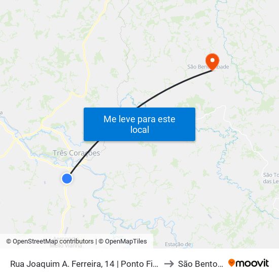 Rua Joaquim A. Ferreira, 14 | Ponto Final Da Vila Rezende to São Bento Abade map