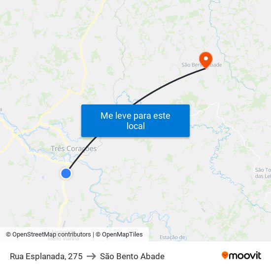 Rua Esplanada, 275 to São Bento Abade map