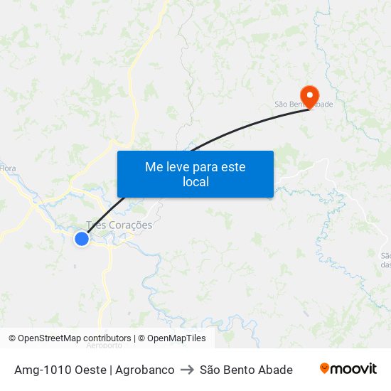 Amg-1010 Oeste | Agrobanco to São Bento Abade map