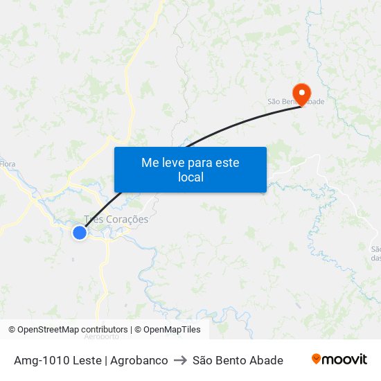 Amg-1010 Leste | Agrobanco to São Bento Abade map