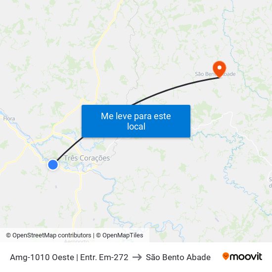 Amg-1010 Oeste | Entr. Em-272 to São Bento Abade map