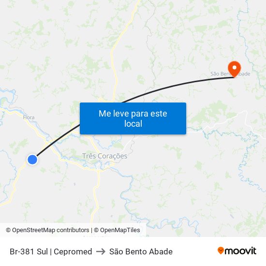 Br-381 Sul | Cepromed to São Bento Abade map