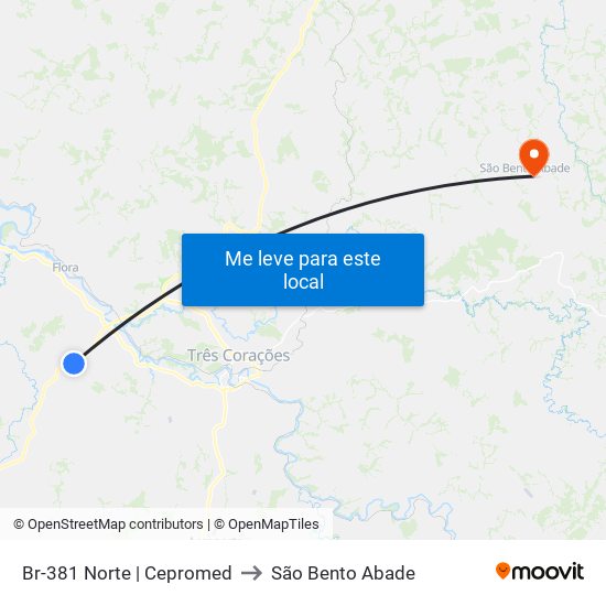 Br-381 Norte | Cepromed to São Bento Abade map