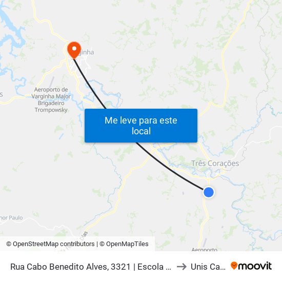 Rua Cabo Benedito Alves, 3321 | Escola Municipal Dona Maria Laura to Unis Campus 1 map