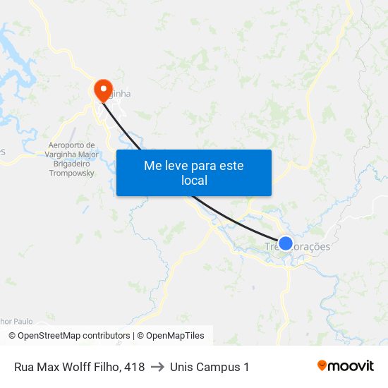 Rua Max Wolff Filho, 418 to Unis Campus 1 map