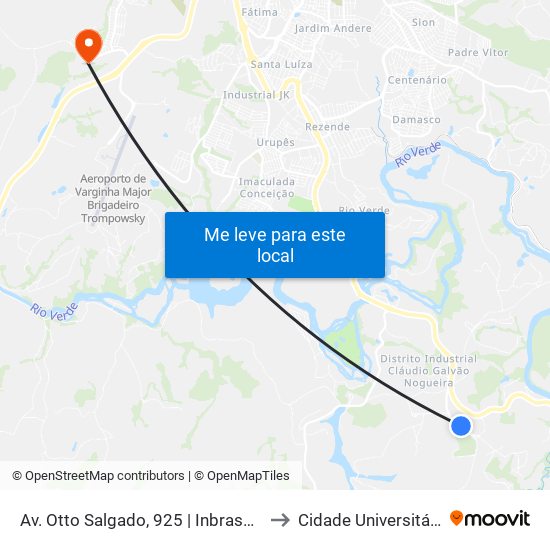 Av. Otto Salgado, 925 | Inbrasmec to Cidade Universitária map