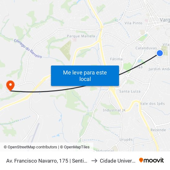Av. Francisco Navarro, 175 | Sentido Alameda to Cidade Universitária map