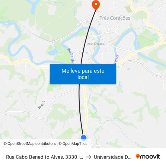 Rua Cabo Benedito Alves, 3330 | Escola Municipal Dona Maria Laura to Universidade Do Vale Do Rio Verde map