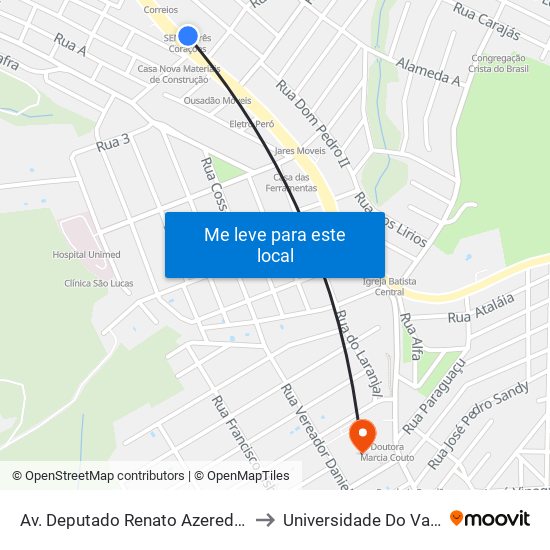 Av. Deputado Renato Azeredo, 690 | Polícia Militar to Universidade Do Vale Do Rio Verde map