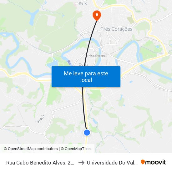 Rua Cabo Benedito Alves, 2866 | Calhas Camilo to Universidade Do Vale Do Rio Verde map