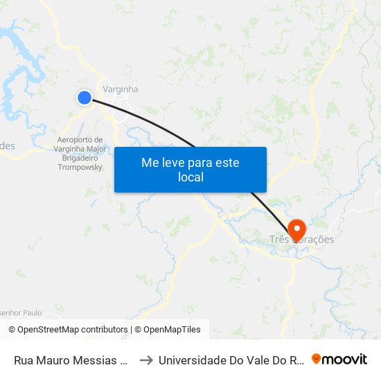 Rua Mauro Messias Mendes to Universidade Do Vale Do Rio Verde map