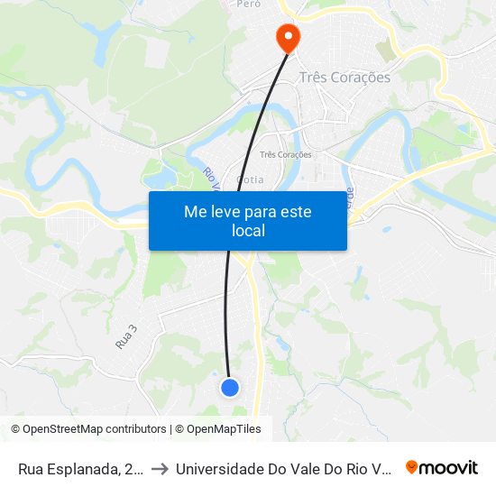 Rua Esplanada, 275 to Universidade Do Vale Do Rio Verde map
